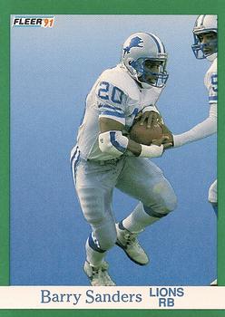 #247 Barry Sanders - Detroit Lions - 1991 Fleer Football
