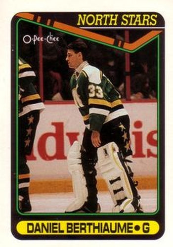 #247 Daniel Berthiaume - Minnesota North Stars - 1990-91 O-Pee-Chee Hockey