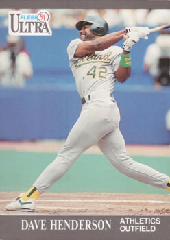 #247 Dave Henderson - Oakland Athletics - 1991 Ultra Baseball