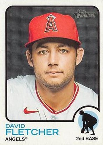 #247 David Fletcher - Los Angeles Angels - 2022 Topps Heritage Baseball