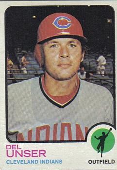 #247 Del Unser - Cleveland Indians - 1973 Topps Baseball