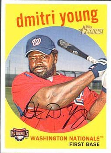 #247 Dmitri Young - Washington Nationals - 2008 Topps Heritage Baseball