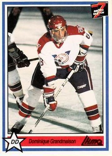 #247 Dominique Grandmaison - Victoriaville Tigres - 1990-91 7th Inning Sketch QMJHL Hockey