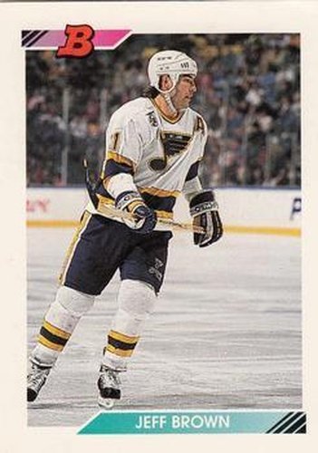 #247 Jeff Brown - St. Louis Blues - 1992-93 Bowman Hockey