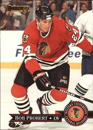 #247 Bob Probert - Chicago Blackhawks - 1995-96 Donruss Hockey