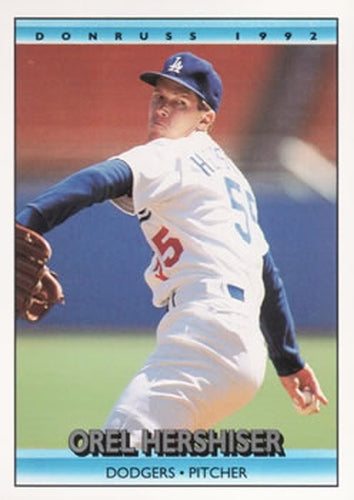 #247 Orel Hershiser - Los Angeles Dodgers - 1992 Donruss Baseball