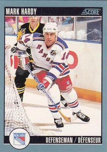 #247 Mark Hardy - New York Rangers - 1992-93 Score Canadian Hockey