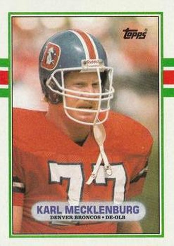 #247 Karl Mecklenburg - Denver Broncos - 1989 Topps Football