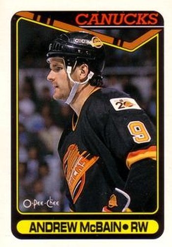 #248 Andrew McBain - Vancouver Canucks - 1990-91 O-Pee-Chee Hockey