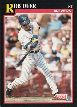 #248 Rob Deer - Milwaukee Brewers - 1991 Score Baseball
