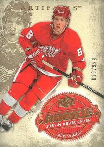 #248 Justin Abdelkader - Detroit Red Wings - 2008-09 Upper Deck Artifacts Hockey