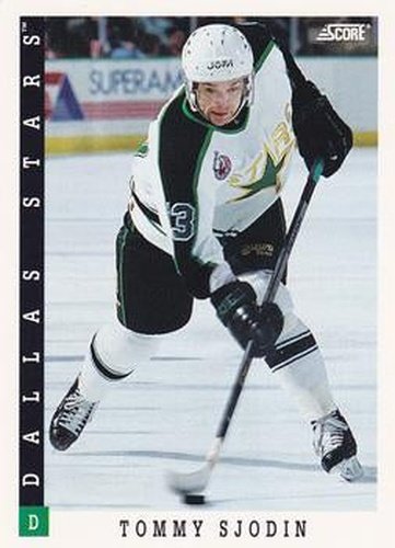 #248 Tommy Sjodin - Dallas Stars - 1993-94 Score Canadian Hockey