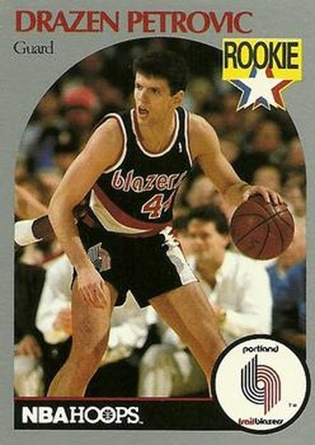 #248 Drazen Petrovic - Portland Trail Blazers - 1990-91 Hoops Basketball