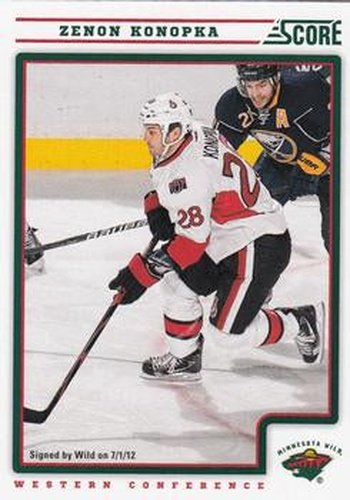 #248 Zenon Konopka - Minnesota Wild - 2012-13 Score Hockey