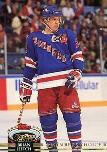 #248 Brian Leetch - New York Rangers - 1992-93 Stadium Club Hockey