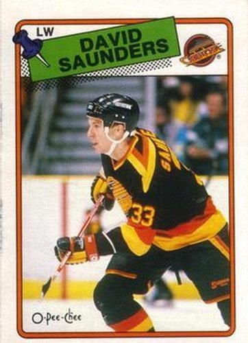 #248 David Saunders - Vancouver Canucks - 1988-89 O-Pee-Chee Hockey