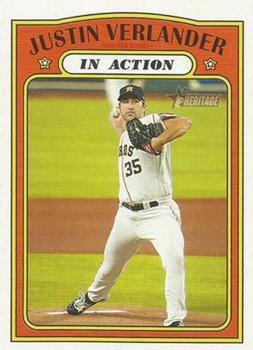 #248 Justin Verlander - Houston Astros - 2021 Topps Heritage Baseball