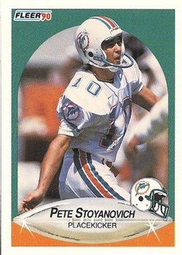 #248 Pete Stoyanovich - Miami Dolphins - 1990 Fleer Football