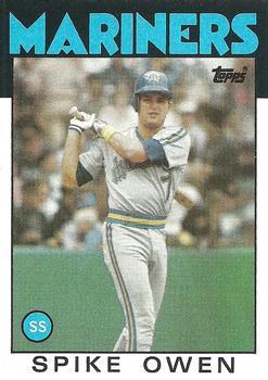 #248 Spike Owen - Seattle Mariners - 1986 Topps Baseball