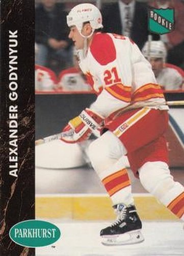 #248 Alexander Godynyuk - Calgary Flames - 1991-92 Parkhurst Hockey