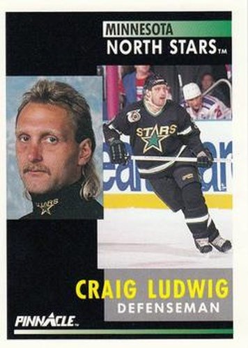 #248 Craig Ludwig - Minnesota North Stars - 1991-92 Pinnacle Hockey