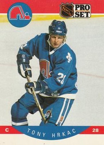 #248 Tony Hrkac - Quebec Nordiques - 1990-91 Pro Set Hockey