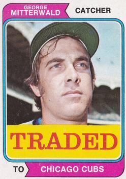 #249T George Mitterwald - Chicago Cubs - 1974 Topps - Traded Baseball