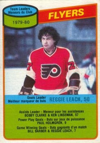 #249 Reggie Leach - Philadelphia Flyers - 1980-81 O-Pee-Chee Hockey