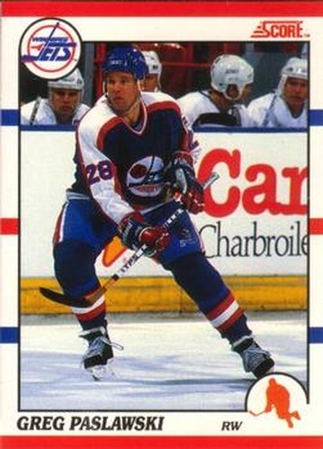#249 Greg Paslawski - Winnipeg Jets - 1990-91 Score Canadian Hockey