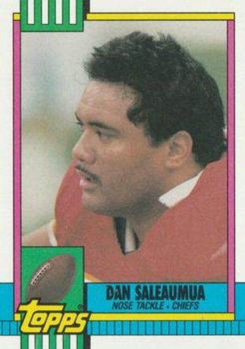 #249 Dan Saleaumua - Kansas City Chiefs - 1990 Topps Football