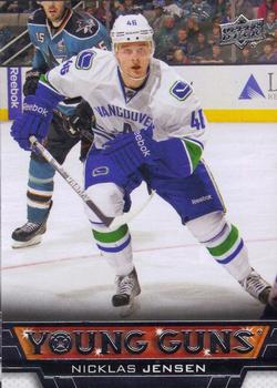 #249 Nicklas Jensen - Vancouver Canucks - 2013-14 Upper Deck Hockey
