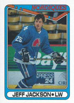 #249 Jeff Jackson - Quebec Nordiques - 1990-91 Topps Hockey