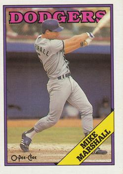 #249 Mike Marshall - Los Angeles Dodgers - 1988 O-Pee-Chee Baseball