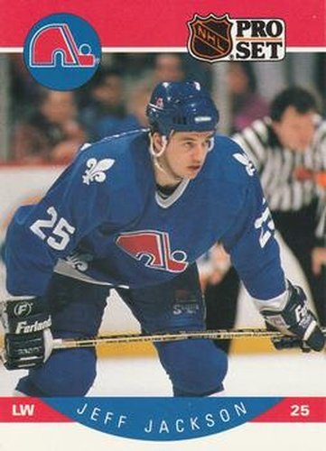 #249 Jeff Jackson - Quebec Nordiques - 1990-91 Pro Set Hockey