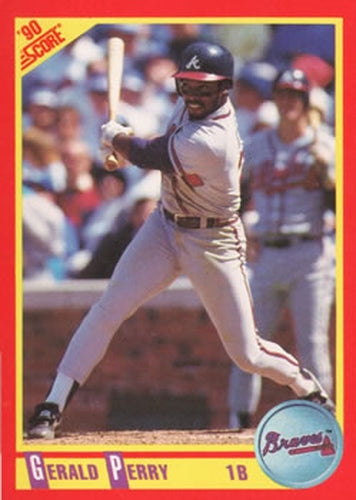 #249 Gerald Perry - Atlanta Braves - 1990 Score Baseball