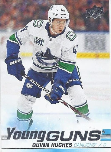 #249 Quinn Hughes - Vancouver Canucks - 2019-20 Upper Deck Hockey