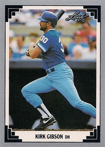 #249 Kirk Gibson - Kansas City Royals - 1991 Leaf Baseball