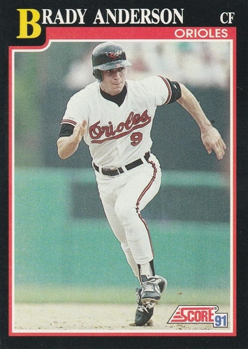 #249 Brady Anderson - Baltimore Orioles - 1991 Score Baseball