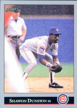 #249 Shawon Dunston - Chicago Cubs - 1992 Leaf Baseball