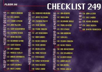 #249 Checklist: 111-211 - 1994-95 Fleer Hockey