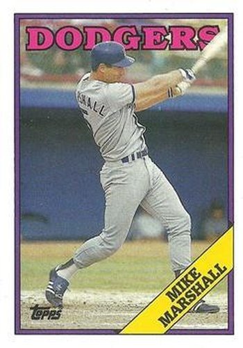 #249 Mike Marshall - Los Angeles Dodgers - 1988 Topps Baseball