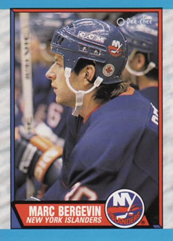 #249 Marc Bergevin - New York Islanders - 1989-90 O-Pee-Chee Hockey