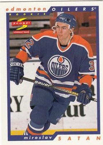 #249 Miroslav Satan - Edmonton Oilers - 1996-97 Score Hockey