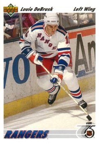 #249 Louie DeBrusk - New York Rangers - 1991-92 Upper Deck Hockey