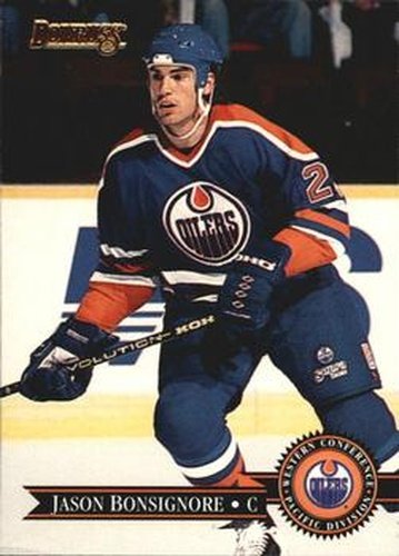 #249 Jason Bonsignore - Edmonton Oilers - 1995-96 Donruss Hockey