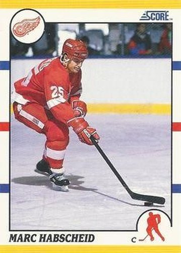 #24T Marc Habscheid - Detroit Red Wings - 1990-91 Score Rookie and Traded Hockey