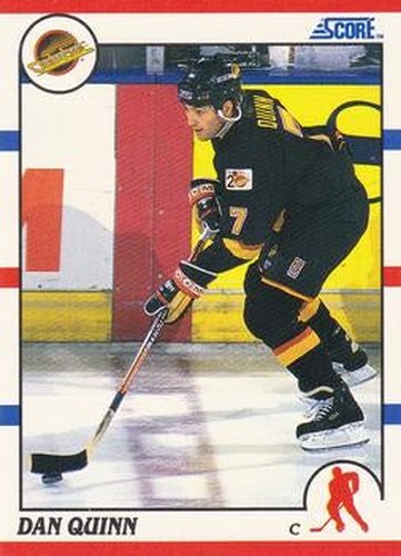 #24 Dan Quinn - Vancouver Canucks - 1990-91 Score Hottest and Rising Stars Hockey