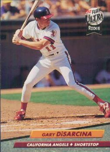 #24 Gary DiSarcina - California Angels - 1992 Ultra Baseball