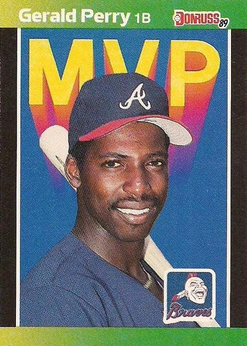#BC-24 Gerald Perry - Atlanta Braves - 1989 Donruss Baseball - Bonus MVP's