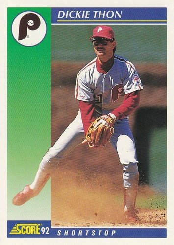 #24 Dickie Thon - Philadelphia Phillies - 1992 Score Baseball